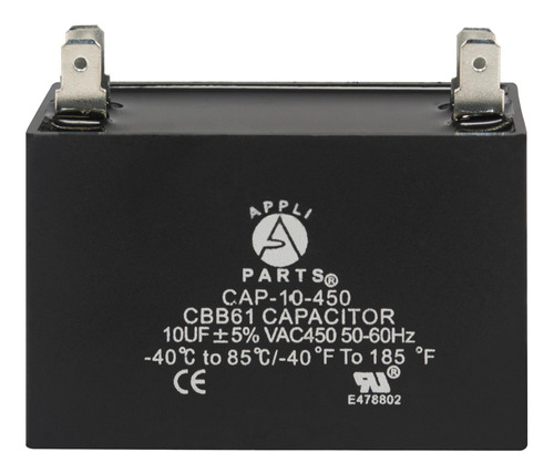 Condensador/ Capacitor Appli Parts 10 Mfd 450vac Rectangular