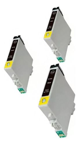 Kit 3 Cartuchos Compatível Com To48 R200 To481 Rx600 Preto