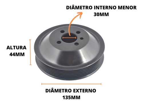 Polia Virabrequim Gol Parati 1.0 8v At 1997/... 030.105.255g