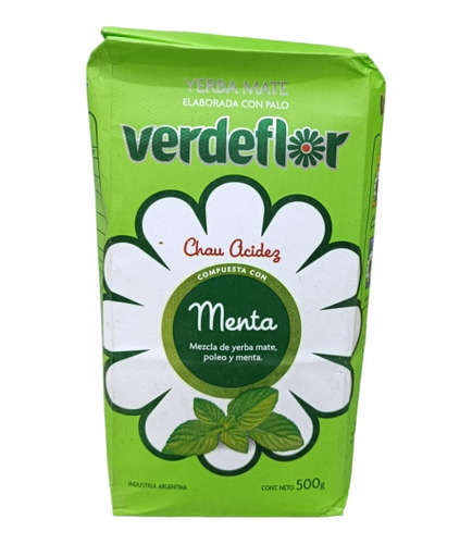 Mate Verde Flor Menta  2 Bolsas, ( 1kg) 