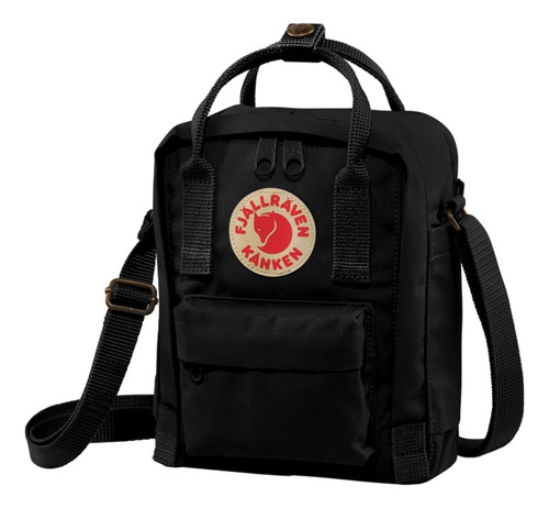 Mini Mochila Hombro Negro Fjallraven Kanken Unisex Bandolera