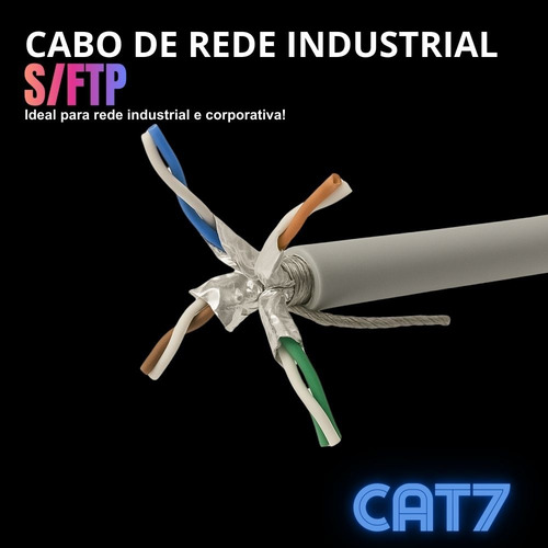 Cabo De Rede Cat7 A Blindado Sftp 250 Metros