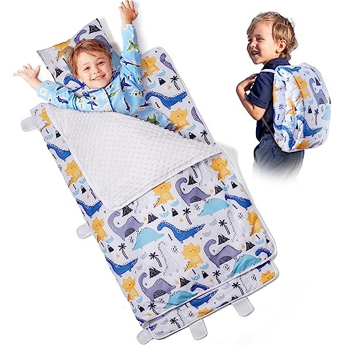 Toddler Nap Mat For Preschool Daycare, Soft Sleeping Mat Wit