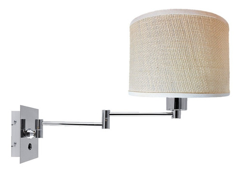 Imagen 5 de 10 de Apliques Pared 2 Veladores Modernos Pantalla Arpillera Led