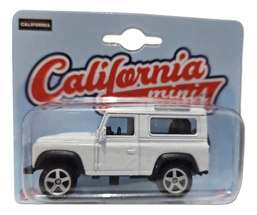 Carro Carrinho Miniatura 1:64 Coleção Marcas California Mini Cor Branco Car07