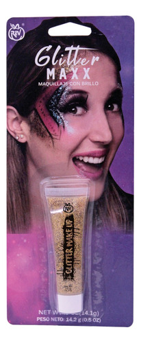 Maquillaje En Tubo Glitter Oro Para Cosplay I9468cg