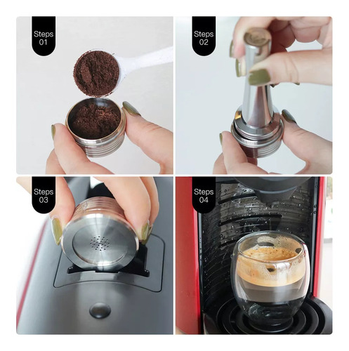 3 Cápsulas De Filtro De Café Reutilizables Nespresso Vertu