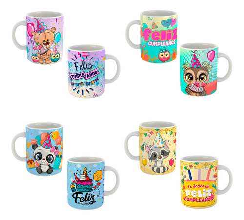12 Plantillas Editables Para Sublimar Tazas De Cumpleaños