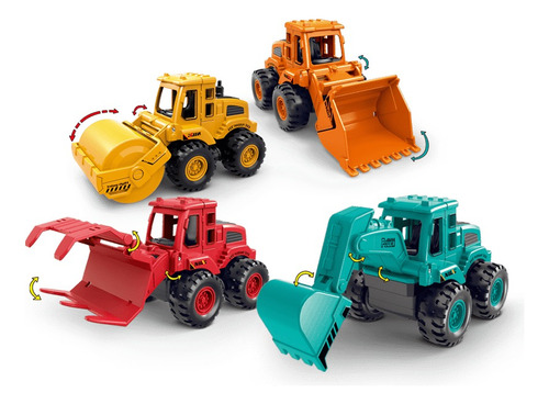 Display Caja Con Tractores X 10 Unidades Con Varios Colores