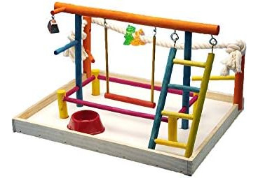 Parque De Juegos De Madera Penn-plax Bird Life: Perfecto Par