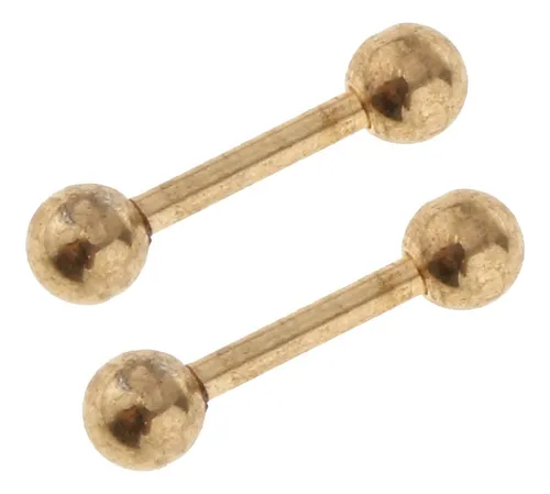 A 16pcs 16g Stud Ceja Lengua Labio Barras