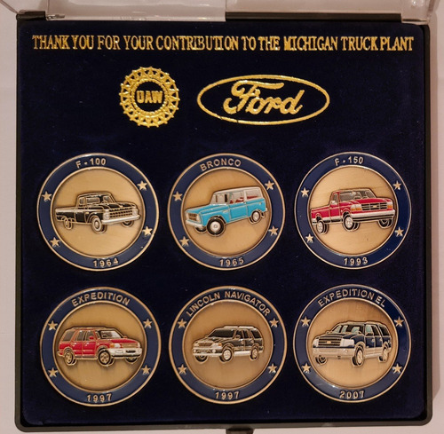 Monedas Ford Distintivo Reconocimiento Fabrica Michigan Usa