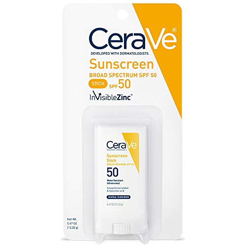Cerave Sunscreen Stick Spf 50 0.47 Oz Con Óxido De Zinc, Áci