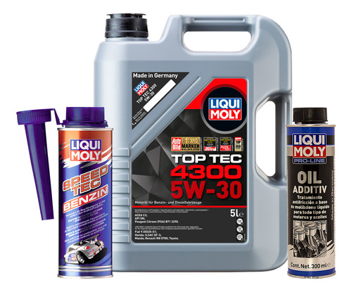 Paq 5w30 Top Tec 4300 Pro Line Oil Additiv Speed Tec L Moly