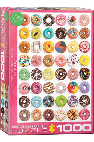 Eurographics Donuts Puzzle (1000 Piezas), Rosa