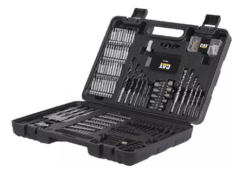 Set Juego De Puntas Y Accesorios 201 Pz Maletin Caterpillar Color Negro