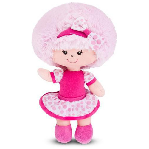 Boneca Clara De Pelúcia Rosa 42 Cm Antialérgica