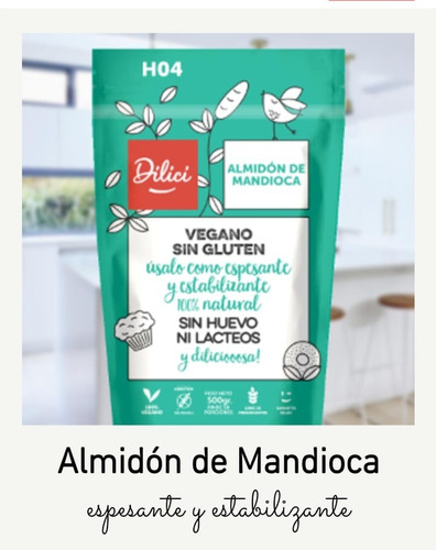 Almidón De Mandioca Tapioca Yuca Dilici Vegano Sin Gluten 