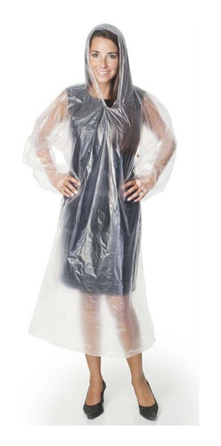Imagem 4 de 6 de 10 Capas De Chuva Descartável Transparente Unisex