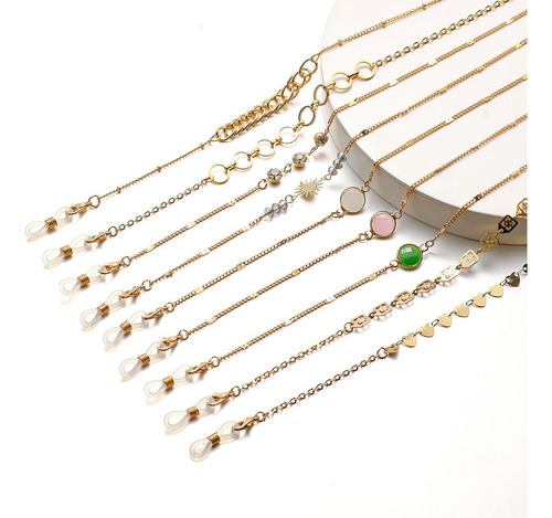 Cadena Para Gafas, Perlas, Gafas De Sol, Correa Con Soporte