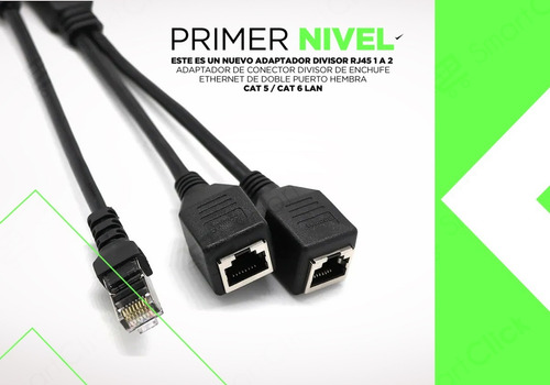 Imagen 3 de 10 de Adaptador Rj45 Splitter Divisor Red Cable Ethernet Lan 1x2