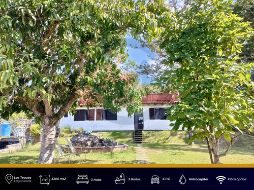 Smc 253-2-4 Hermosa Casa Estilo Cabaña Con Terreno De 3.000 M² En Lagunetica, Los Teques - ¡vista Panorámica Y Clima De Montaña!