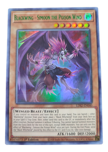 Yugioh Blackwing Simoon The Poison Wind Ultra 