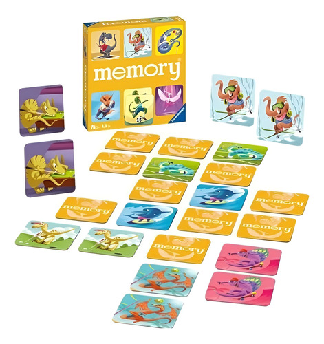 Memoria Dinos Deportes Ravensburger Juego De Mesa Memory