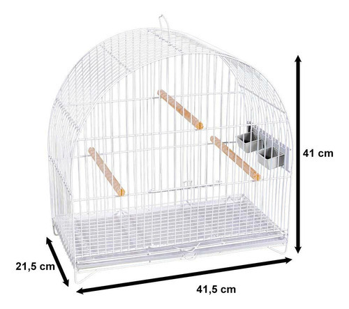 Gaiola Arco Malha Fina Para Canário Nº04 Quatiguá