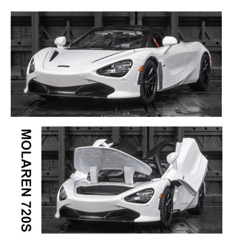 Mclaren 720s 1/24 Miniatura Metal Coche Con Luces Y Sonido