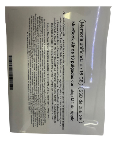 Mac Air M2 16 Gb Ram Ssd 256 Plateado