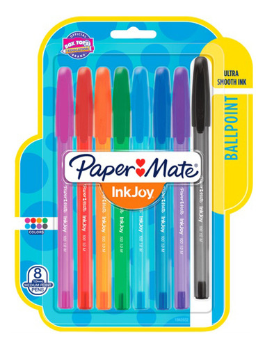Lápiz Pasta Paper Mate Display De 8 Inkjoy