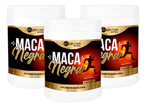 Maca Negra Pura Aumenta Libido & Desempeño Sexual 03 Frascos