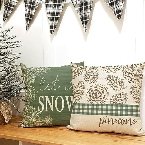 Juego De 4 Fundas De Almohada Decorativas Hello Winter ...