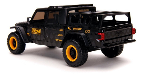 2020 Jeep Gladiator Negro Rack Extra Rueda 1:24 Jada