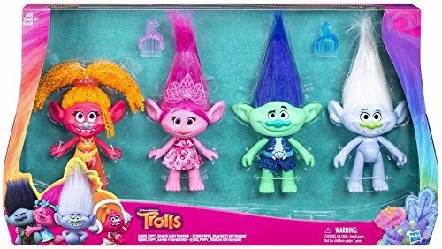 Trolls Dreamworks 4 Pack Originales Vintage Figuras De 23 Cm