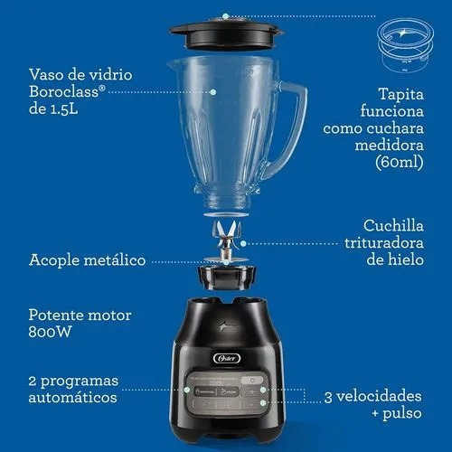 Licuadora Oster Blstpeg Gpb 800w 6 Velocidades Boroclass