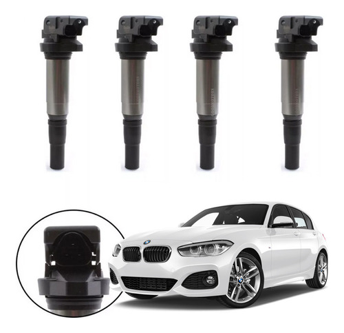 Bobina De Encendido Metalica Bmw 120i 2010 2017 Set De 4