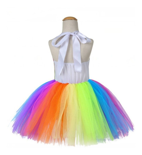 Imagen 4 de 5 de Vestido Unicornio Tutu Disfraz Fiesta Dress Unicopn Party
