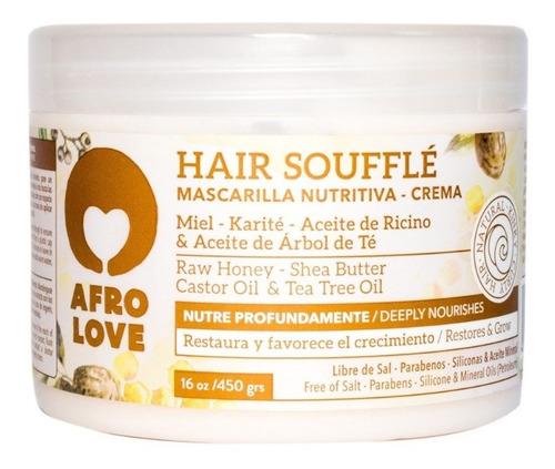 Imagen 1 de 1 de Mascarilla Nutritiva Afro Love - 450g