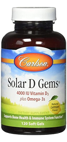 Carlson Labs Solar D Gemas 4000 iu Cápsulas Blandas, 120 uni