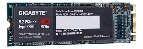 Disco sólido SSD interno Gigabyte GP-GSM2NE8512GNTD 512GB