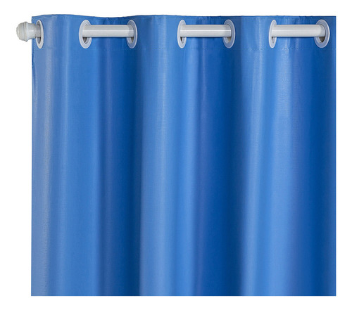 Cortina Blackout Sala Ou Quarto Pvc 2,20 M X 1,30 M Cor Azul