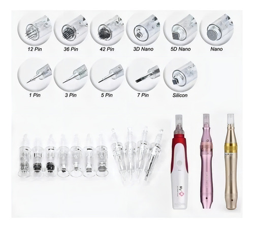 Cartucho 7 Agulhas Caneta Dermapen Mym Dr. Pen M7 Kit 10un