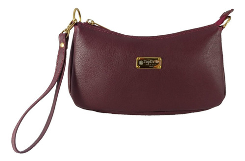 Bolsa Carteira Clutch Topgrife Couro Bordô