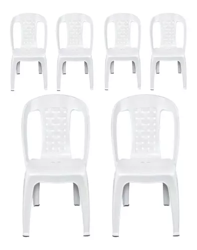 Conjunto de Mesa 4 Cadeiras Plastico Inovar Cestaplus Branca