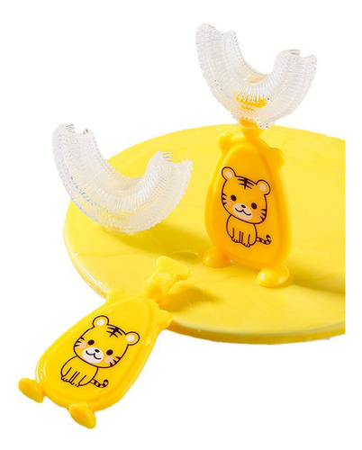 N Manual Para Niños, Con Forma De U, Cerdas Suaves, Transpar