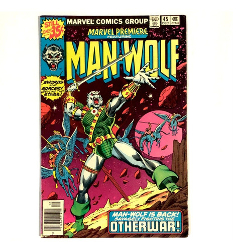 Marvel Premiere #45 Man-wolf - Marvel Comics 1978 Inglés