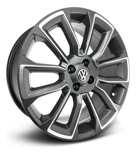 Rodas Vw Saveiro Cross G7 Aro 15 4x100 (jogo) + Bicos Cor Grafite Diamantado