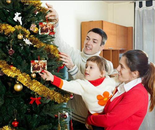 Petcee Cuadro De Imagen Adornos Navideños 2023 Navideño Fami